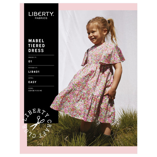 Mabel Tiered Dress Kids Set - Liberty Paper pattern - FO:REST Fabric 布恩堂Liberty fabrictana lawnjapanese fabricykk zipper
