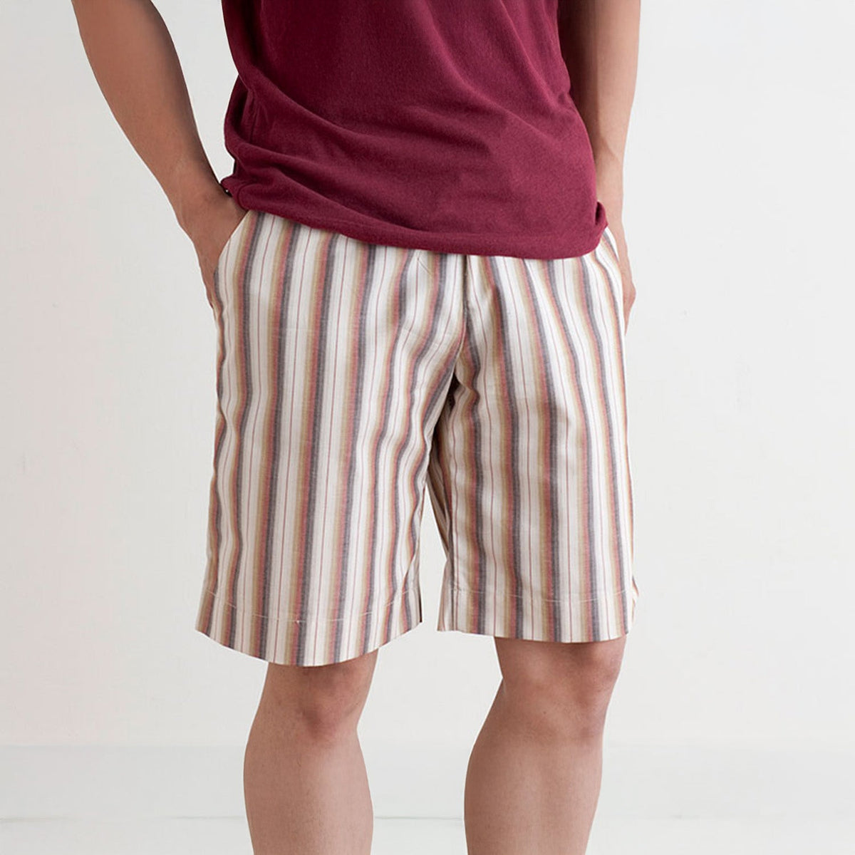 Mens Paper pattern for easy pants and shorts - FO:REST Fabric 布恩堂Liberty fabric#tana lawn#japanese fabric#ykk zipper#