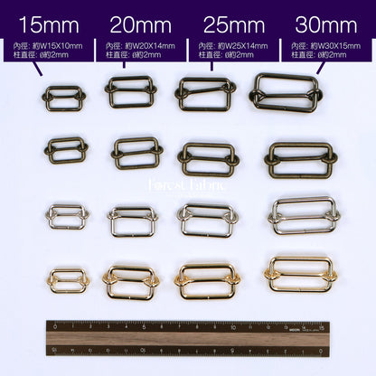 Metal Rectangle Adjustable Slide - FO:REST Fabric 布恩堂Liberty fabrictana lawnjapanese fabricykk zipper