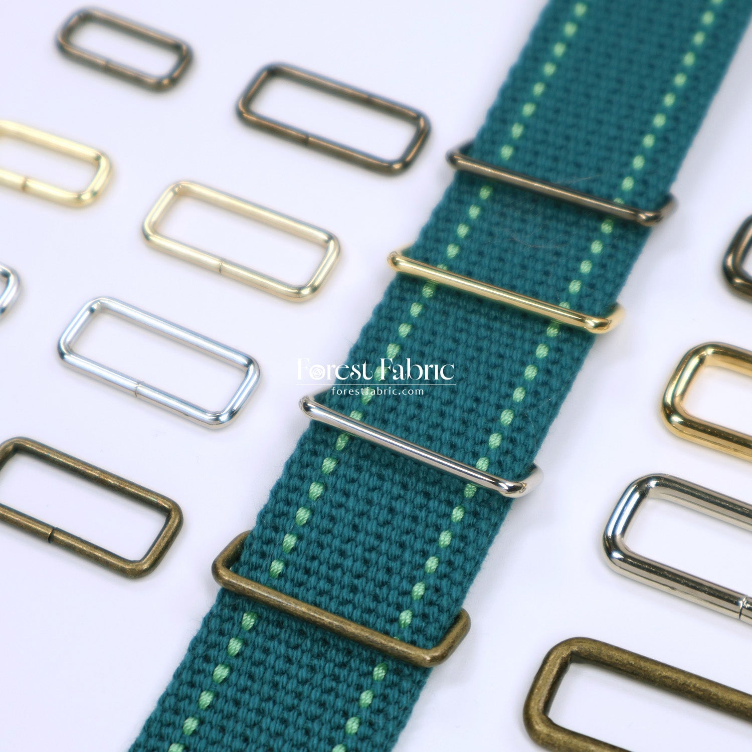 Metal Rectangle Buckle Ring - FO:REST Fabric 布恩堂Liberty fabrictana lawnjapanese fabricykk zipper