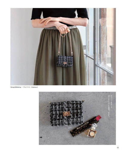 Micro and mini bags that you can carry like accessoriess Sewing Bags book - FO:REST Fabric 布恩堂Liberty fabrictana lawnjapanese fabricykk zipper