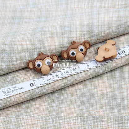 Monkey Buttons - FO:REST Fabric 布恩堂Liberty fabrictana lawnjapanese fabricykk zipper