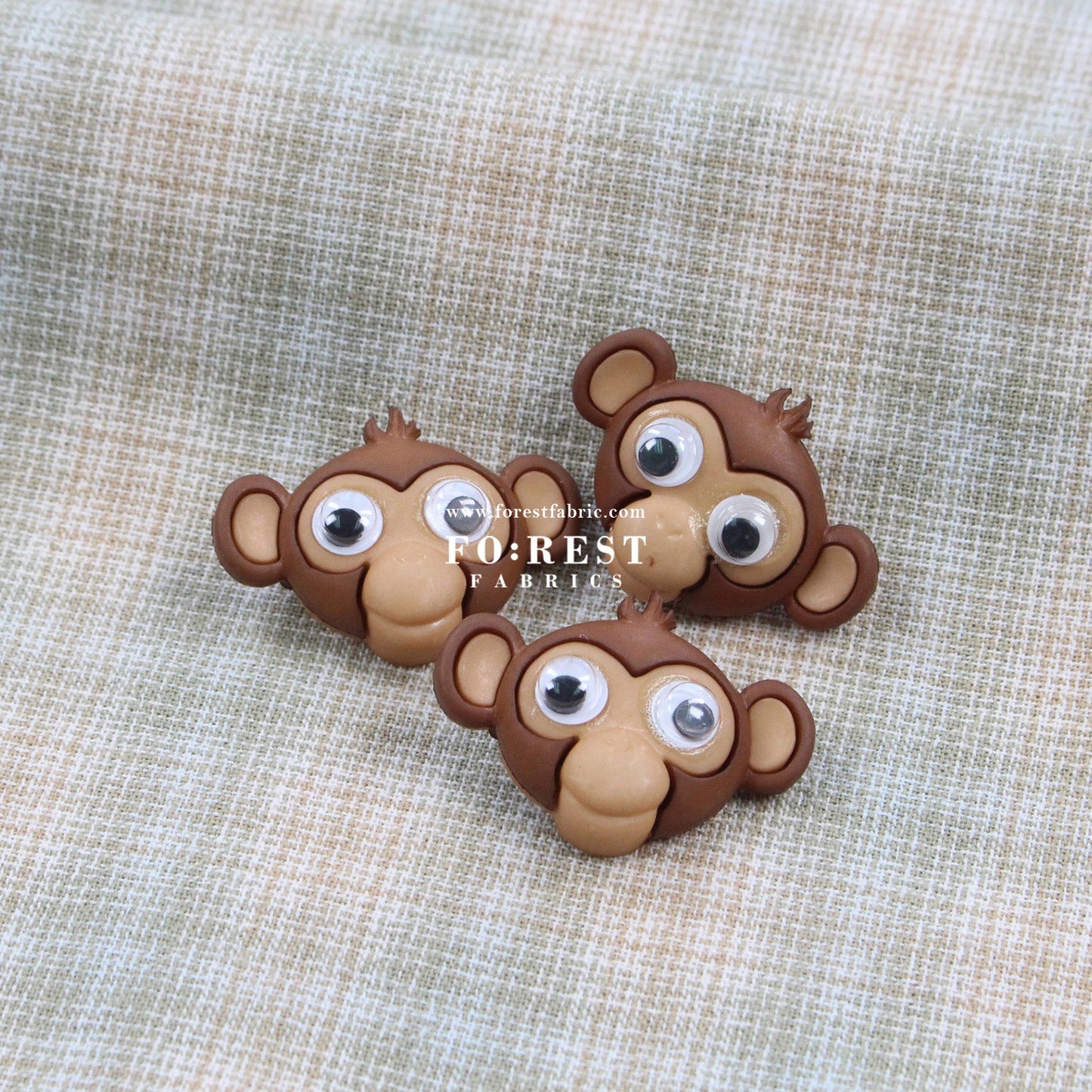 Monkey Buttons - FO:REST Fabric 布恩堂Liberty fabrictana lawnjapanese fabricykk zipper