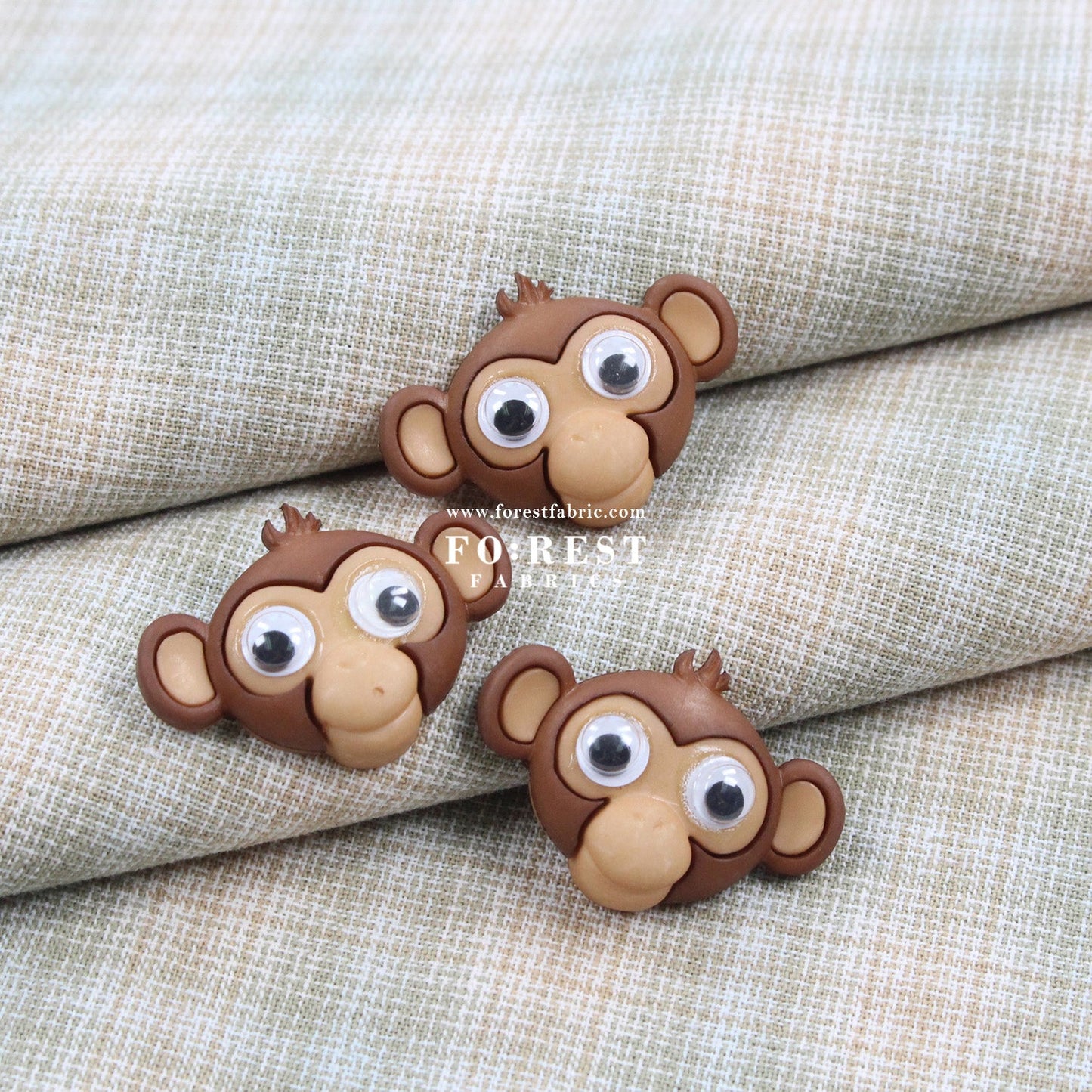 Monkey Buttons - FO:REST Fabric 布恩堂Liberty fabrictana lawnjapanese fabricykk zipper