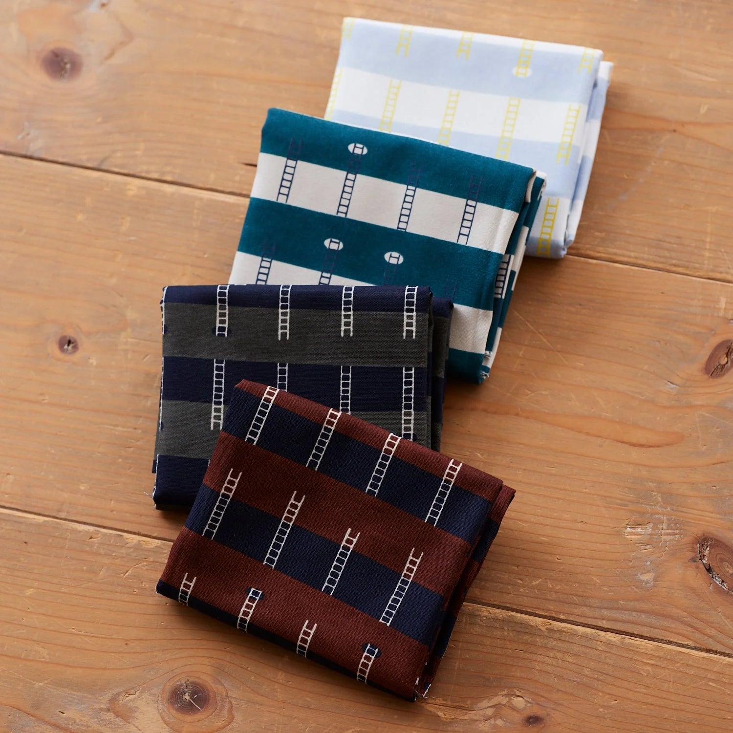 Muddy works - Organic Oxford - Ladder fabric A - FO:REST Fabric 布恩堂Liberty fabrictana lawnjapanese fabricykk zipper