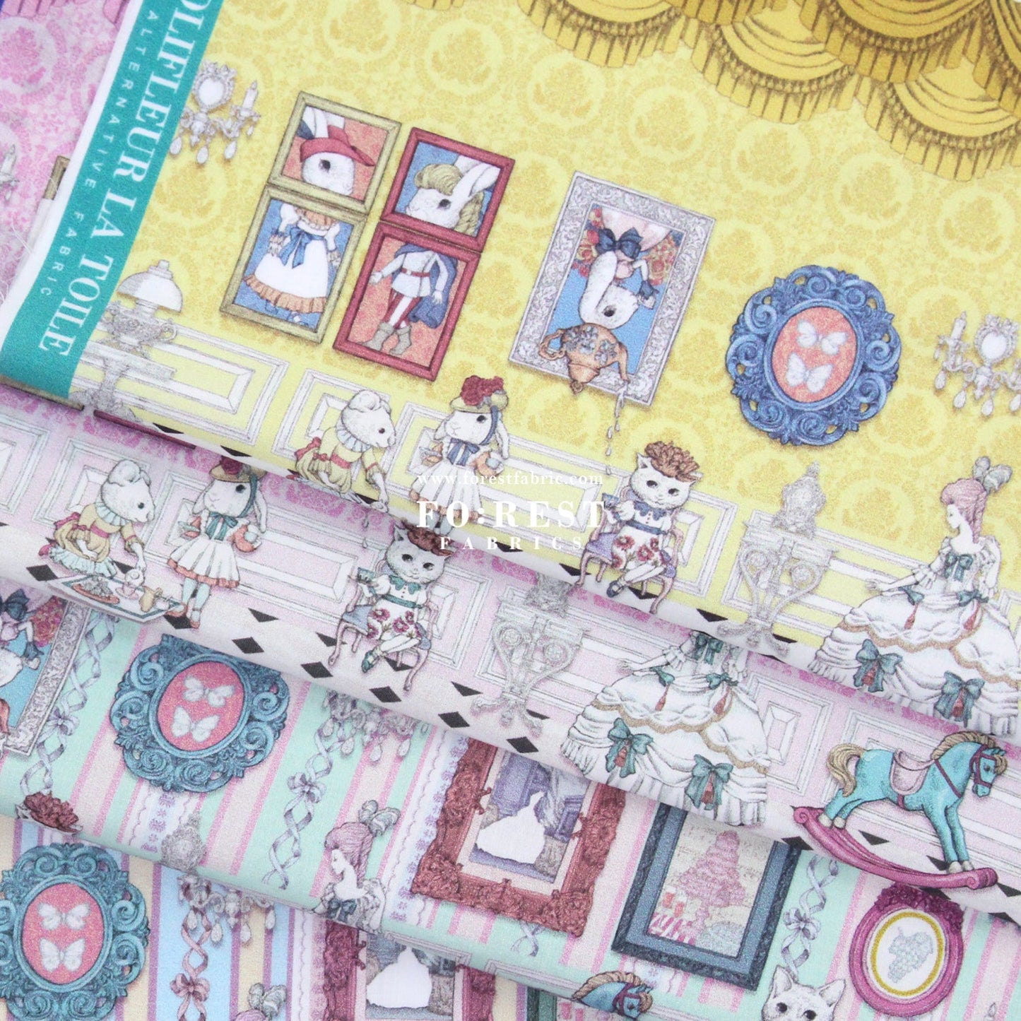 My little tailor - Lawn - Alice Teaparty - FO:REST Fabric 布恩堂Liberty fabrictana lawnjapanese fabricykk zipper