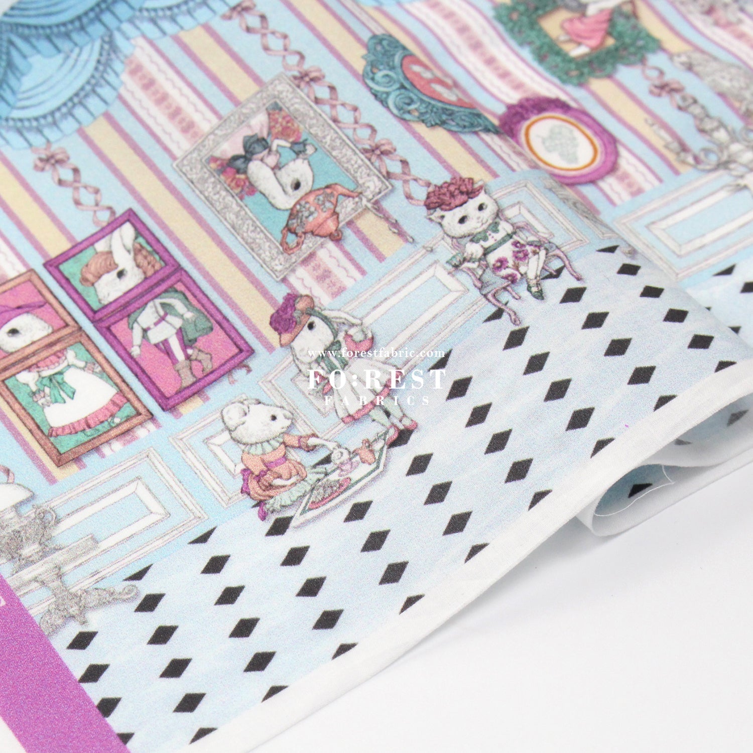 My little tailor - Lawn - Alice Teaparty - FO:REST Fabric 布恩堂Liberty fabrictana lawnjapanese fabricykk zipper