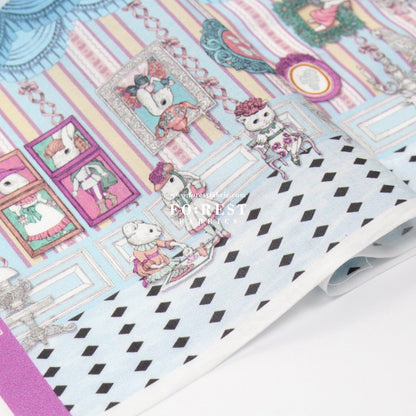 My little tailor - Lawn - Alice Teaparty - FO:REST Fabric 布恩堂Liberty fabrictana lawnjapanese fabricykk zipper
