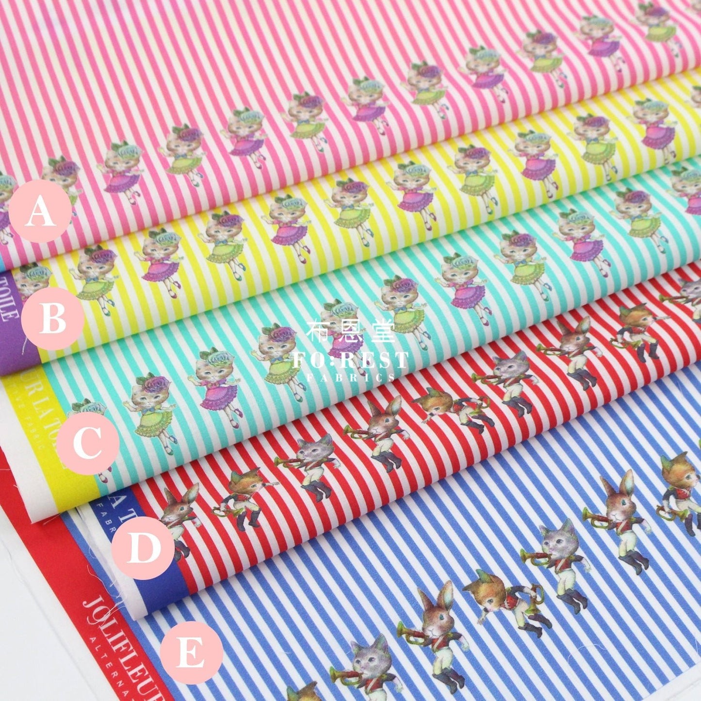 My little tailor - Lawn - Cats Dance - FO:REST Fabric 布恩堂Liberty fabrictana lawnjapanese fabricykk zipper
