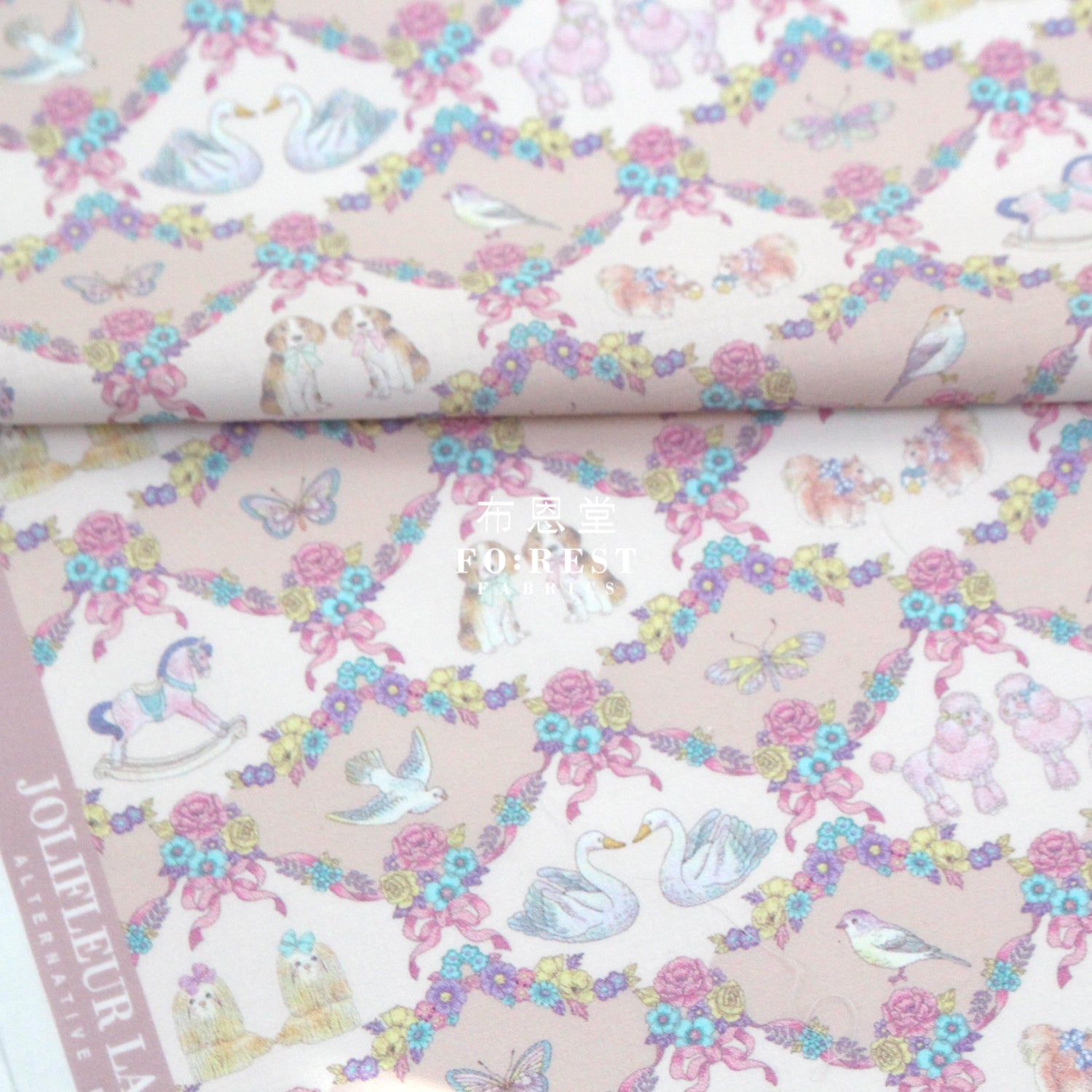 My little tailor - Lawn - Cats Flower and Fairies - FO:REST Fabric 布恩堂Liberty fabrictana lawnjapanese fabricykk zipper