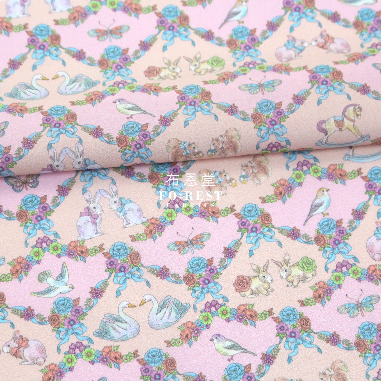 My little tailor - Lawn - Cats Flower and Fairies - FO:REST Fabric 布恩堂Liberty fabrictana lawnjapanese fabricykk zipper