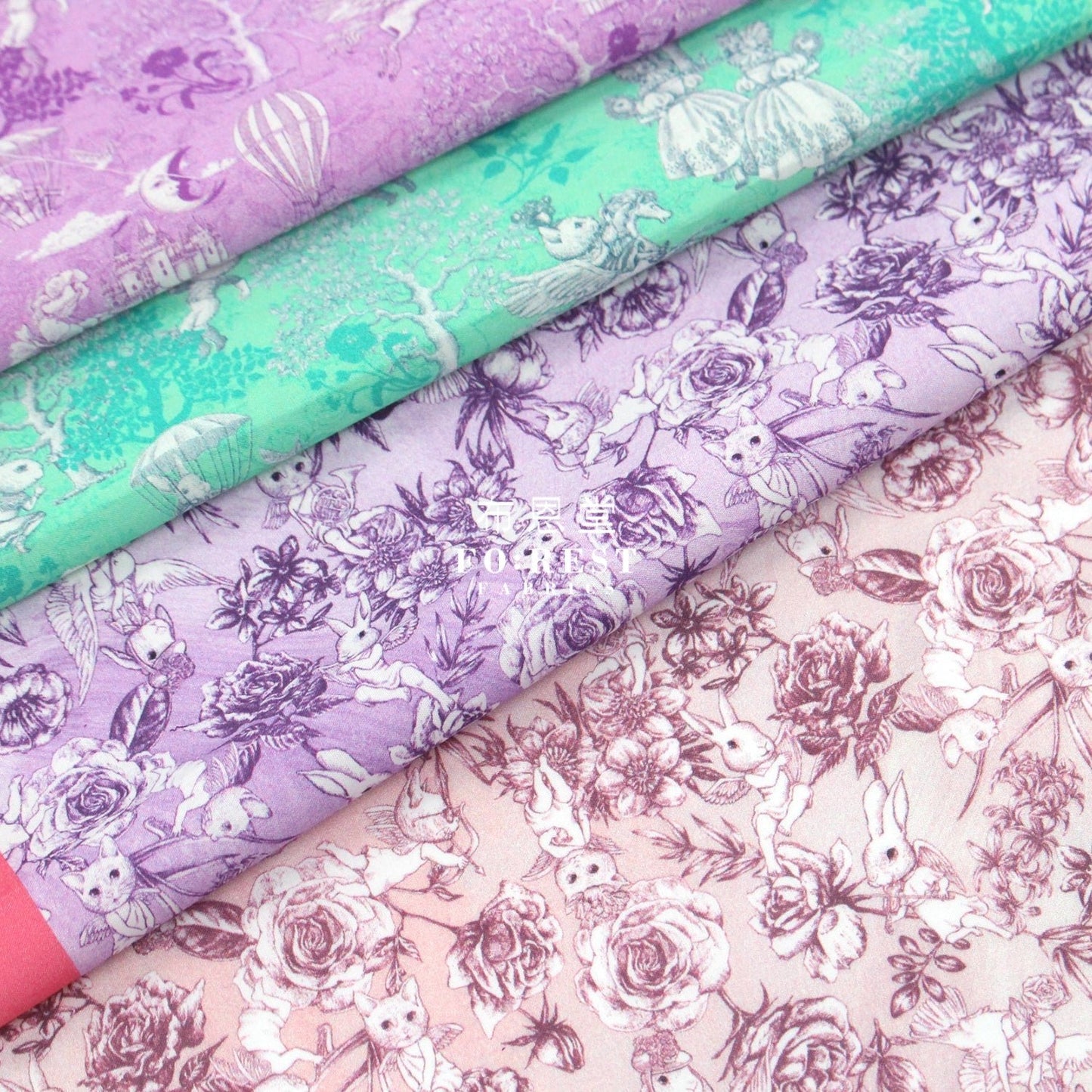 My little tailor - Lawn - Cats Forest - FO:REST Fabric 布恩堂Liberty fabrictana lawnjapanese fabricykk zipper