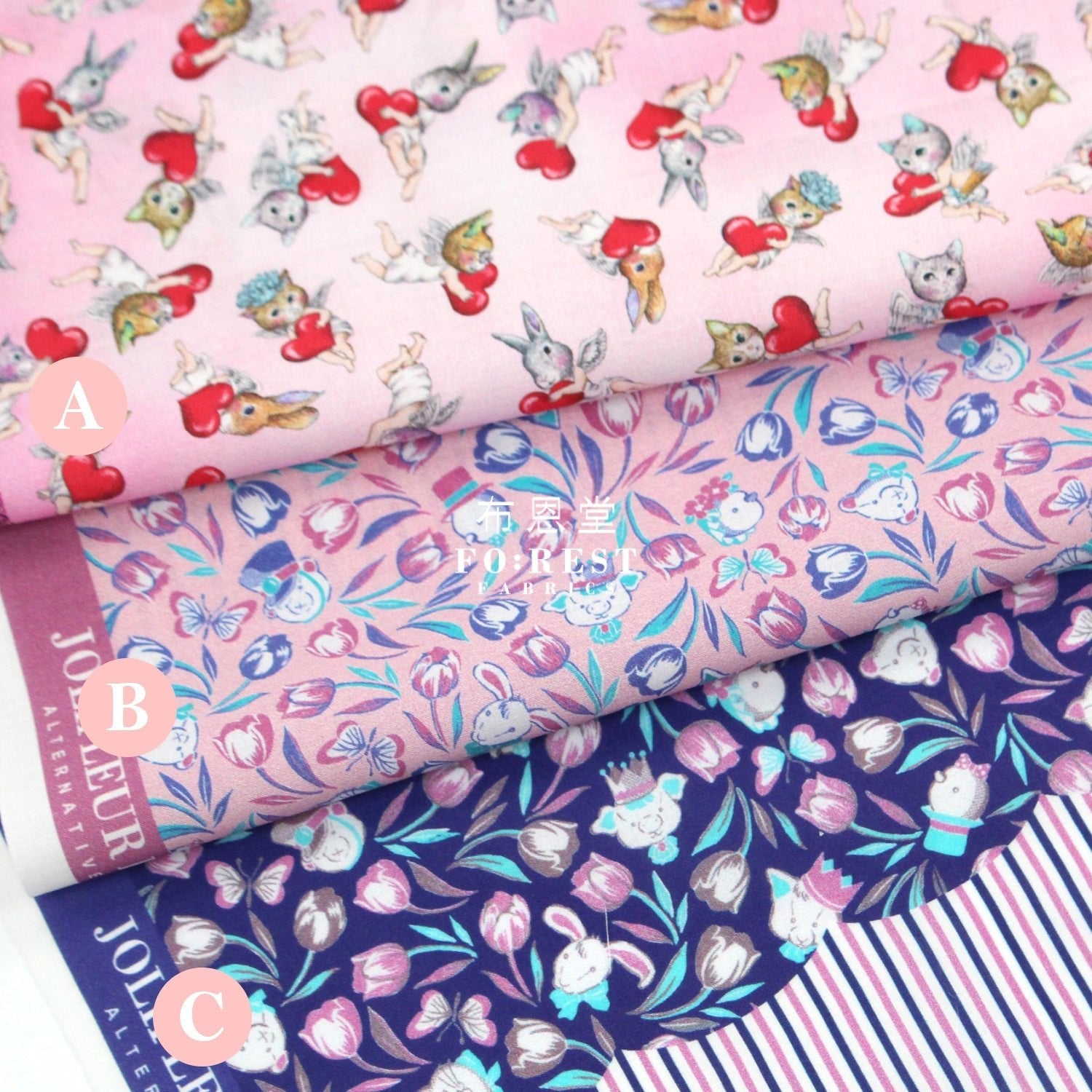 My little tailor - Lawn - Cats Heart - FO:REST Fabric 布恩堂Liberty fabrictana lawnjapanese fabricykk zipper