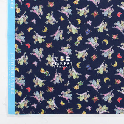 My little tailor - Lawn - Cats Pegasus Night - FO:REST Fabric 布恩堂Liberty fabrictana lawnjapanese fabricykk zipper