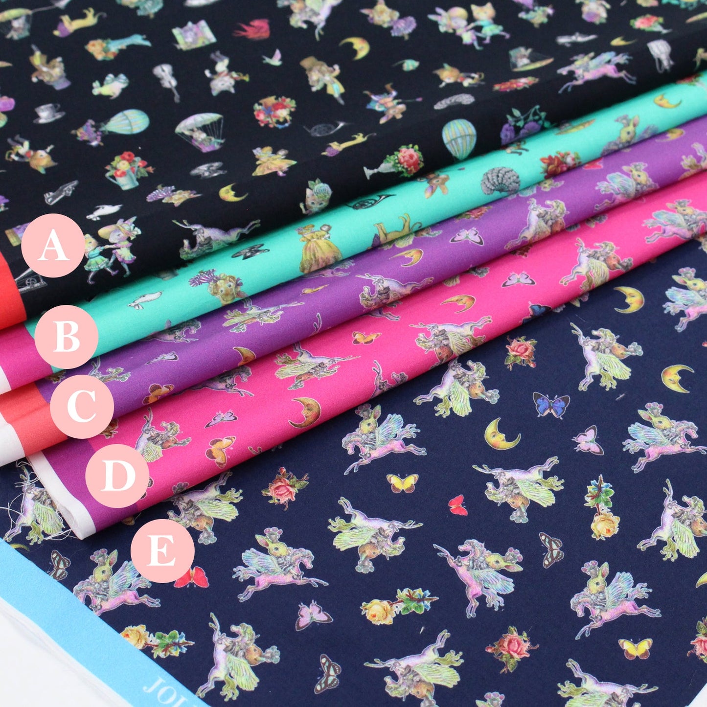 My little tailor - Lawn - Cats Pegasus Night - FO:REST Fabric 布恩堂Liberty fabrictana lawnjapanese fabricykk zipper