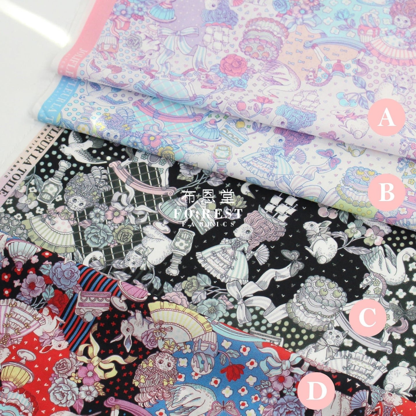 My little tailor - Lawn - Cats Rondo of Paris - FO:REST Fabric 布恩堂Liberty fabrictana lawnjapanese fabricykk zipper