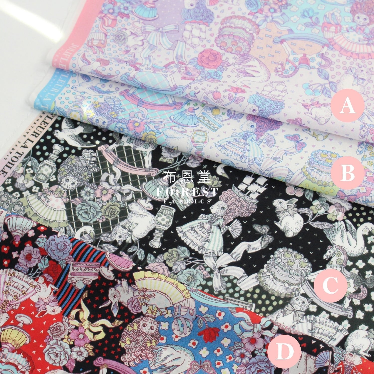 My little tailor - Lawn - Cats Rondo of Paris - FO:REST Fabric 布恩堂Liberty fabrictana lawnjapanese fabricykk zipper