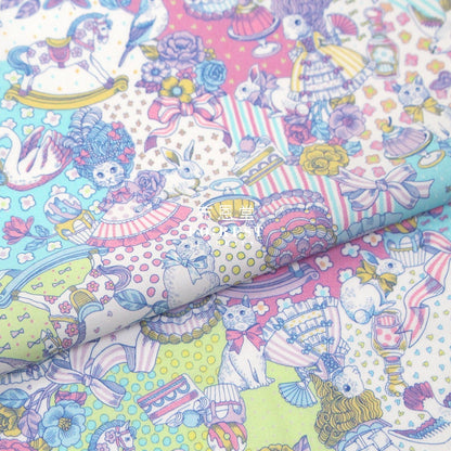 My little tailor - Lawn - Cats Rondo of Paris - FO:REST Fabric 布恩堂Liberty fabrictana lawnjapanese fabricykk zipper
