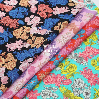 My little tailor - Lawn - Cats Serenade of love - FO:REST Fabric 布恩堂Liberty fabrictana lawnjapanese fabricykk zipper