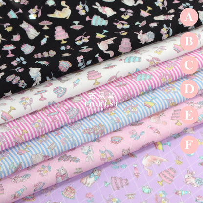 My little tailor - Lawn - Cats Sweets Paradise - FO:REST Fabric 布恩堂Liberty fabrictana lawnjapanese fabricykk zipper