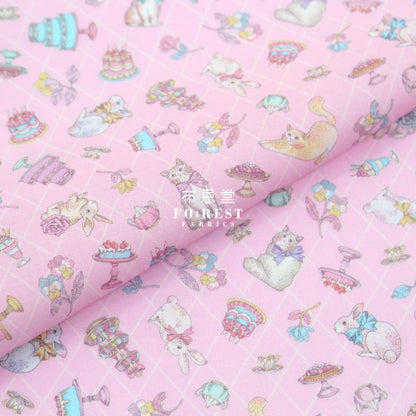 My little tailor - Lawn - Cats Sweets Paradise - FO:REST Fabric 布恩堂Liberty fabrictana lawnjapanese fabricykk zipper