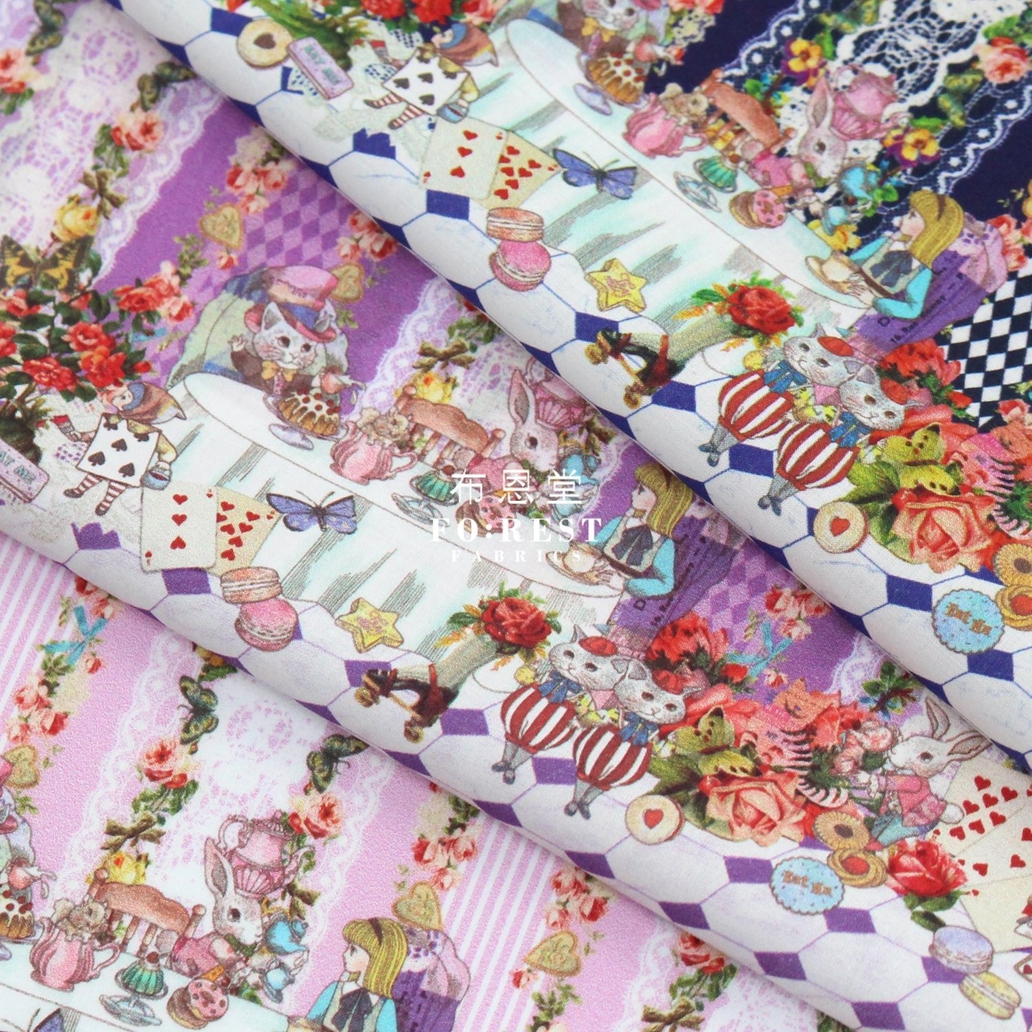 My little tailor - Lawn - Cats Tea Party - FO:REST Fabric 布恩堂Liberty fabrictana lawnjapanese fabricykk zipper
