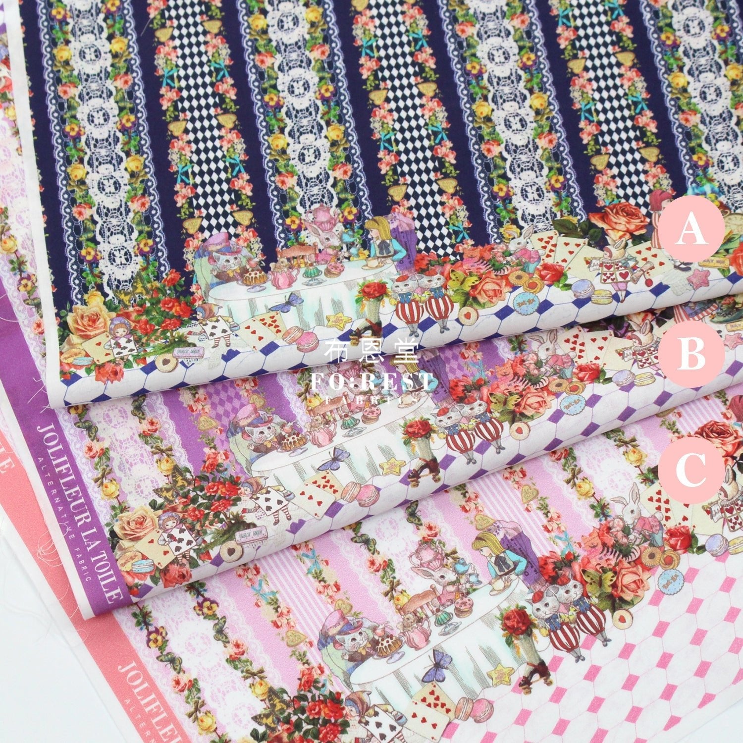 My little tailor - Lawn - Cats Tea Party - FO:REST Fabric 布恩堂Liberty fabrictana lawnjapanese fabricykk zipper