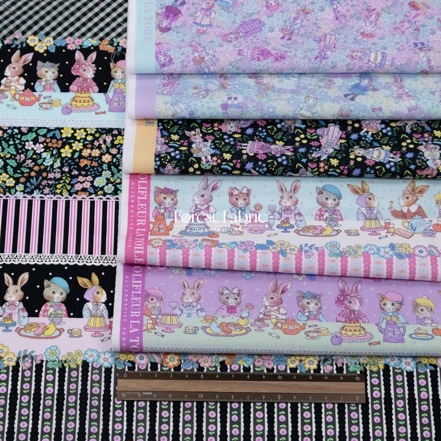 My little tailor - Lawn - Flower Tea - FO:REST Fabric 布恩堂Liberty fabrictana lawnjapanese fabricykk zipper