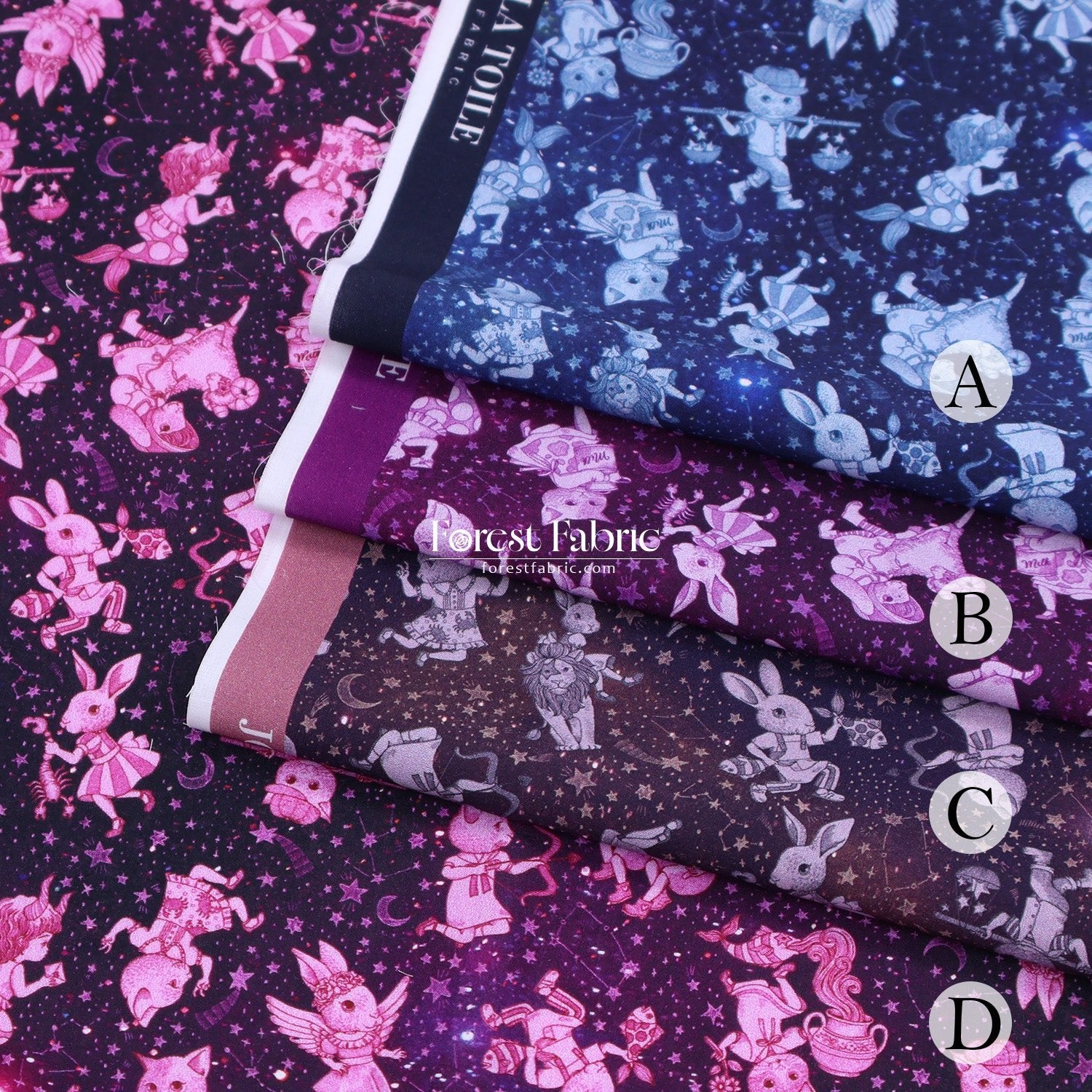 My little tailor - Lawn - Mystical Starry - FO:REST Fabric 布恩堂Liberty fabrictana lawnjapanese fabricykk zipper
