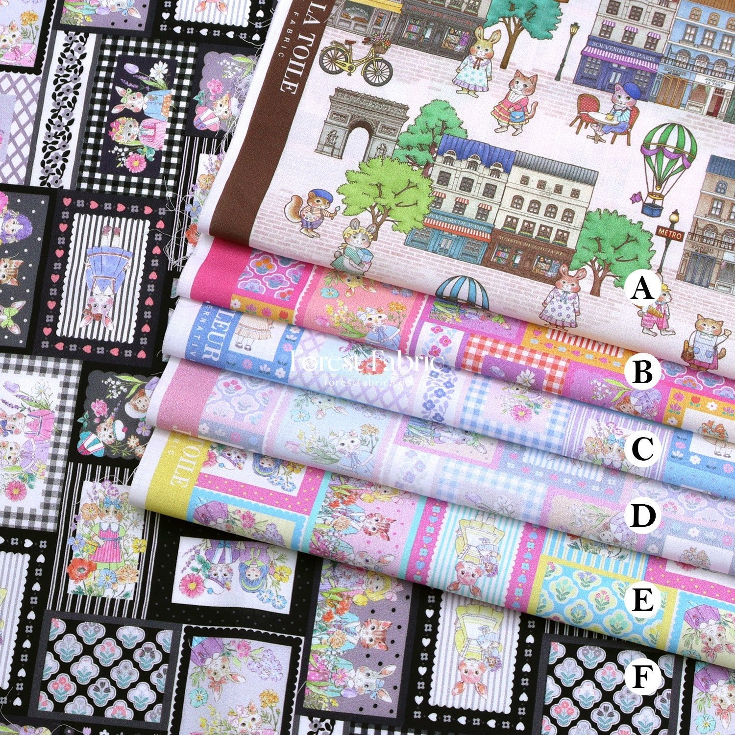 My little tailor - Lawn - Sunny Paris - FO:REST Fabric 布恩堂Liberty fabrictana lawnjapanese fabricykk zipper