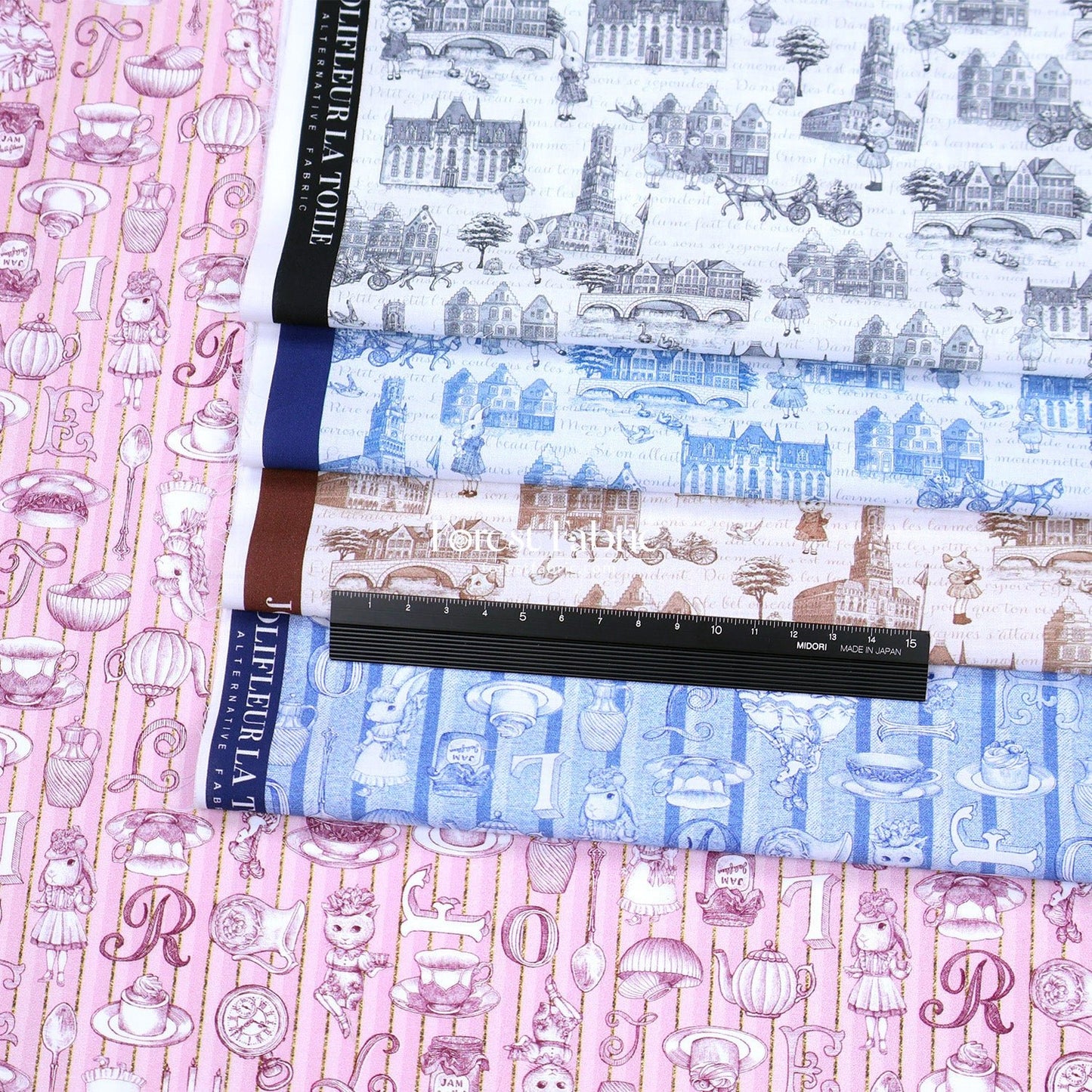 My little tailor - Lawn - toile de jouy - FO:REST Fabric 布恩堂Liberty fabrictana lawnjapanese fabricykk zipper