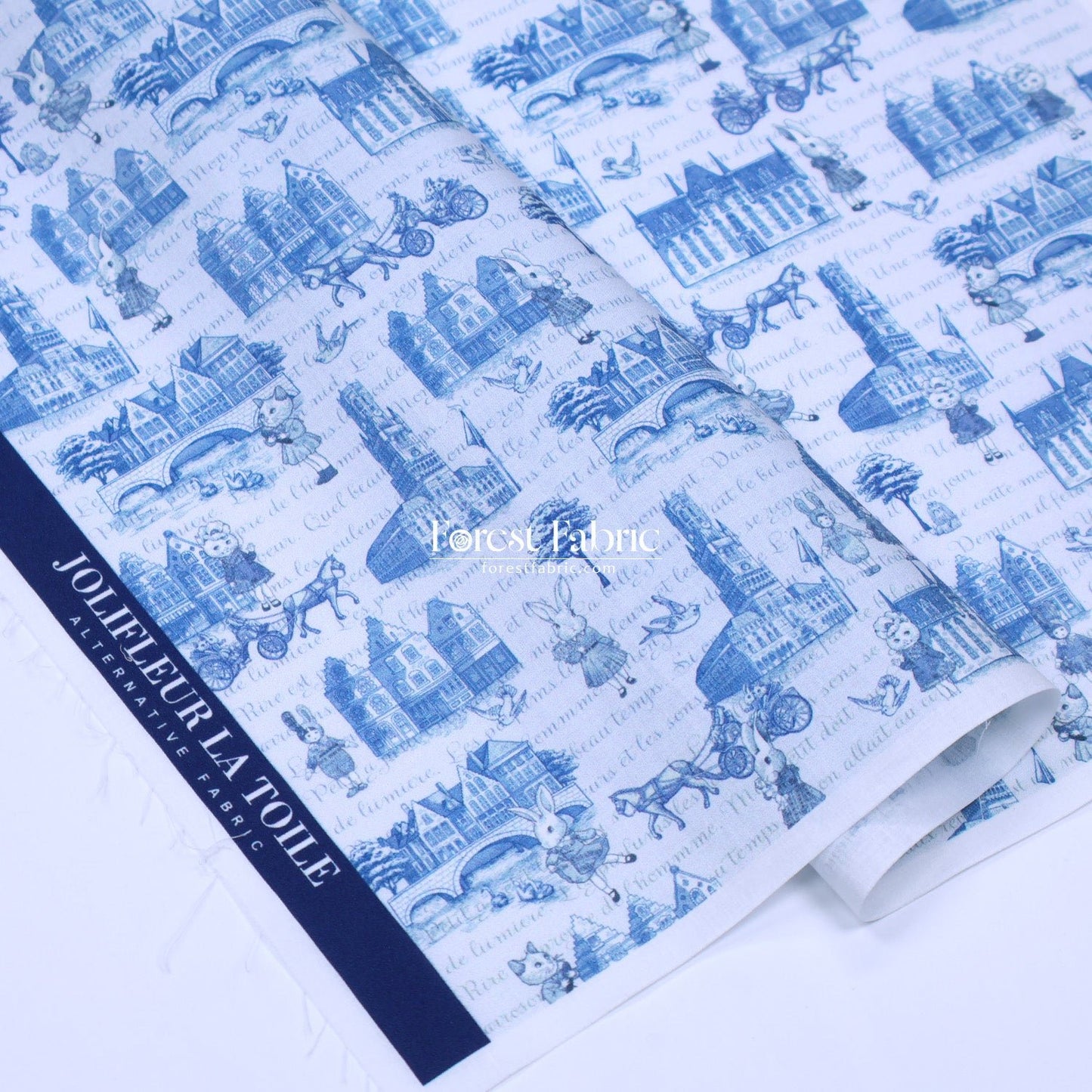 My little tailor - Lawn - toile de jouy - FO:REST Fabric 布恩堂Liberty fabrictana lawnjapanese fabricykk zipper