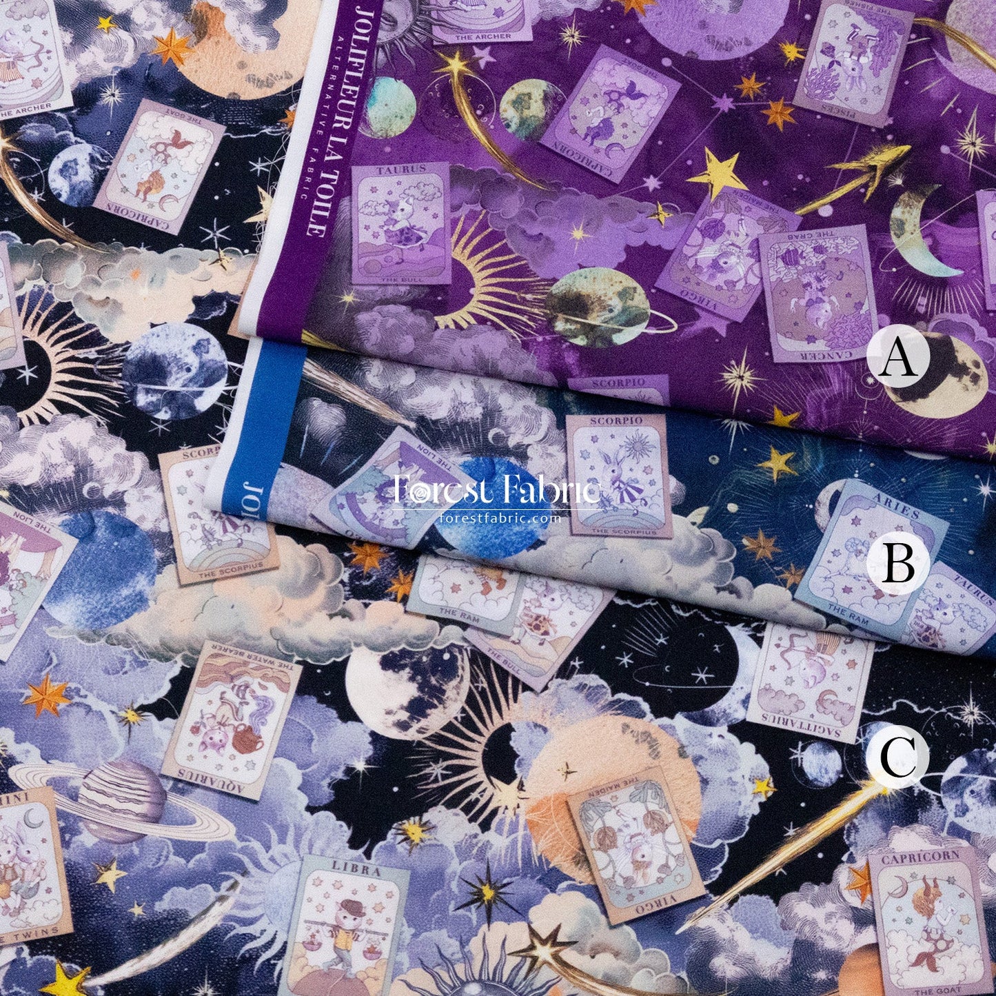 My little tailor - Lawn - Universe - FO:REST Fabric 布恩堂Liberty fabrictana lawnjapanese fabricykk zipper