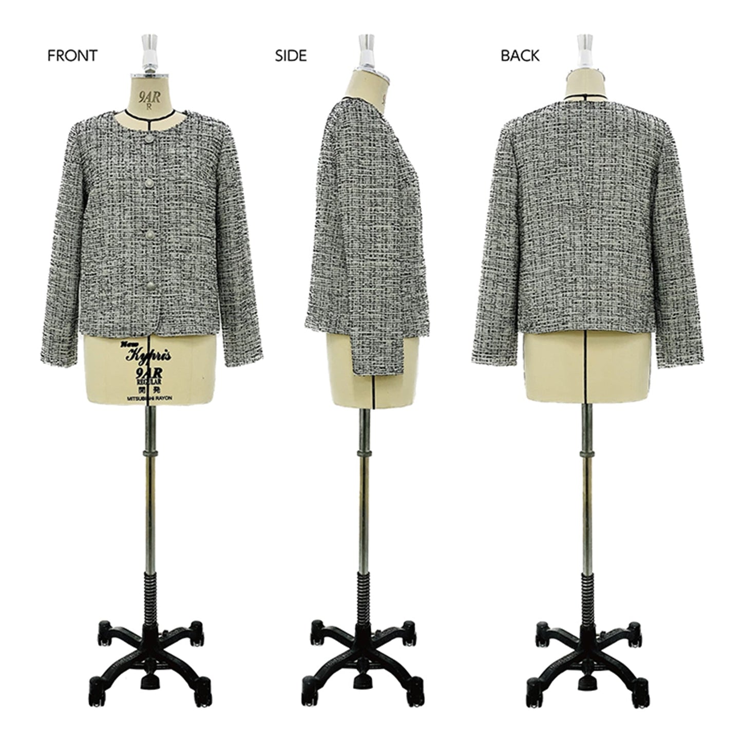 No - Collar Jacket Ladys | Paper pattern - FO:REST Fabric 布恩堂Liberty fabrictana lawnjapanese fabricykk zipper
