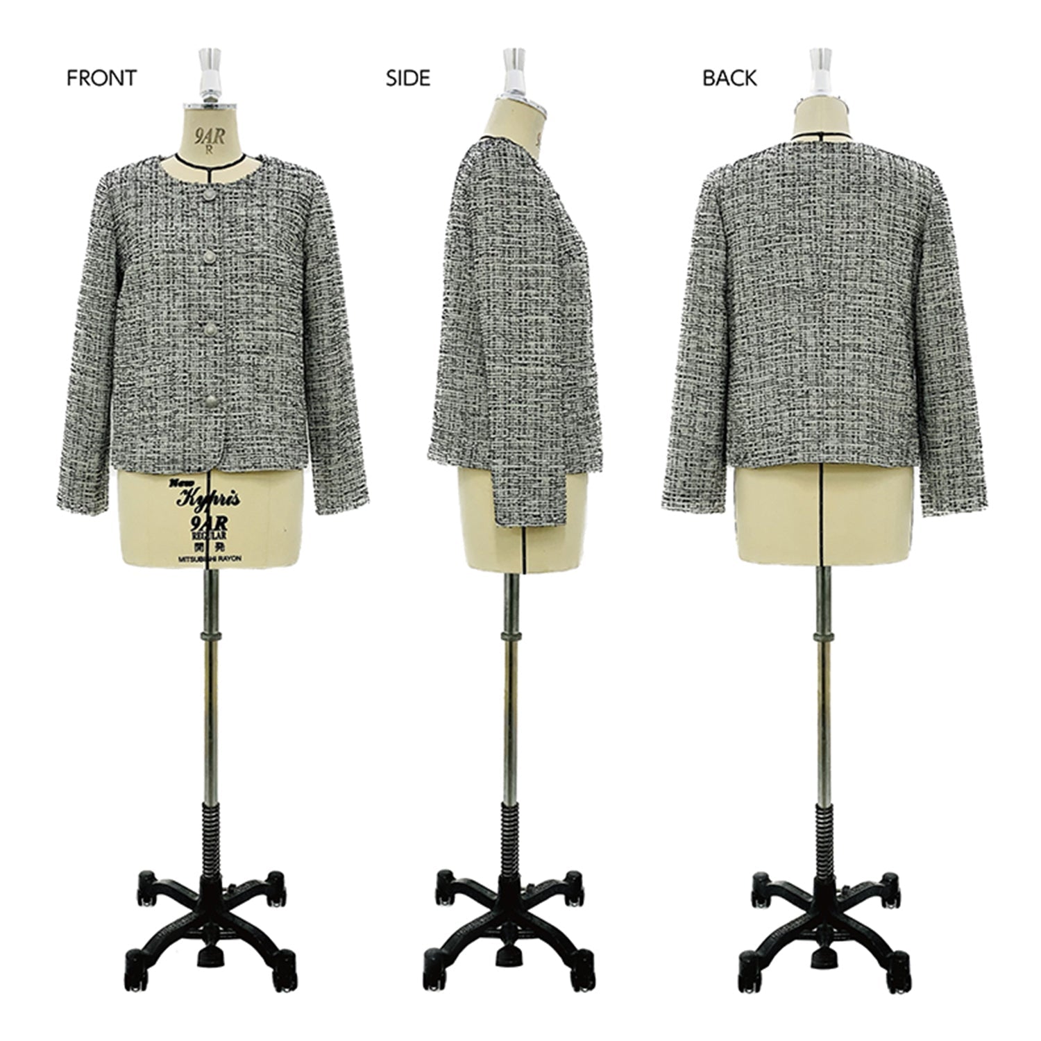 No - Collar Jacket Ladys | Paper pattern - FO:REST Fabric 布恩堂Liberty fabrictana lawnjapanese fabricykk zipper