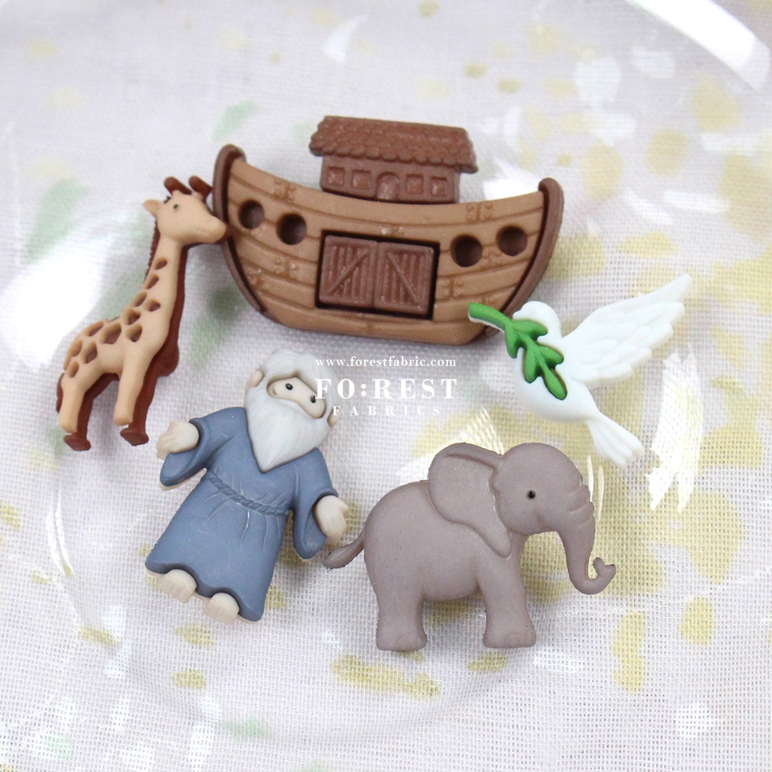 Noah’s Ark Buttons - FO:REST Fabric 布恩堂Liberty fabrictana lawnjapanese fabricykk zipper