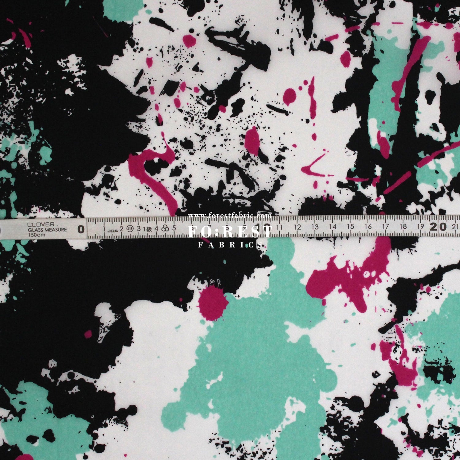 Nylon Waterproof - Graffiti 薄防水Black - FO:REST Fabric 布恩堂Liberty fabrictana lawnjapanese fabricykk zipper