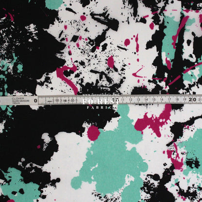 Nylon Waterproof - Graffiti 薄防水Black - FO:REST Fabric 布恩堂Liberty fabrictana lawnjapanese fabricykk zipper