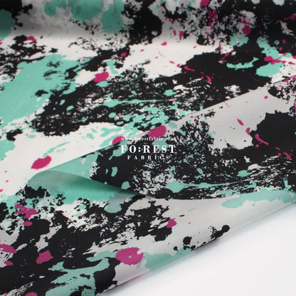 Nylon Waterproof - Graffiti 薄防水Black - FO:REST Fabric 布恩堂Liberty fabrictana lawnjapanese fabricykk zipper