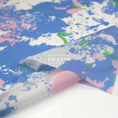 Nylon Waterproof - Graffiti 薄防水Blue - FO:REST Fabric 布恩堂Liberty fabrictana lawnjapanese fabricykk zipper