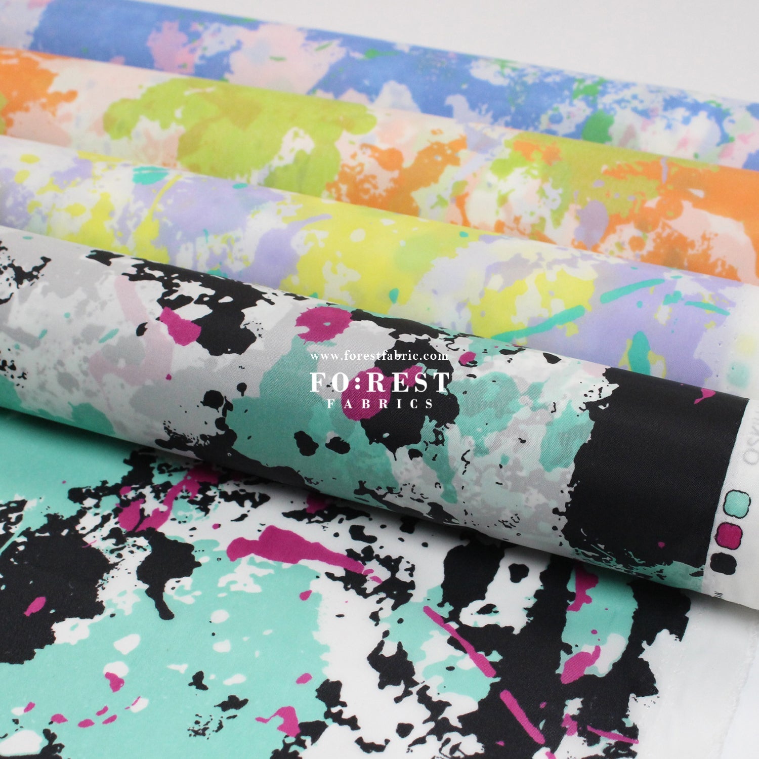 Nylon Waterproof - Graffiti 薄防水Blue - FO:REST Fabric 布恩堂Liberty fabrictana lawnjapanese fabricykk zipper