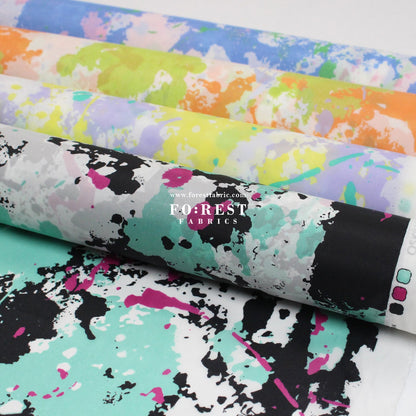 Nylon Waterproof - Graffiti 薄防水Blue - FO:REST Fabric 布恩堂Liberty fabrictana lawnjapanese fabricykk zipper
