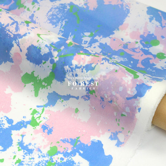 Nylon Waterproof - Graffiti 薄防水Blue - FO:REST Fabric 布恩堂Liberty fabrictana lawnjapanese fabricykk zipper