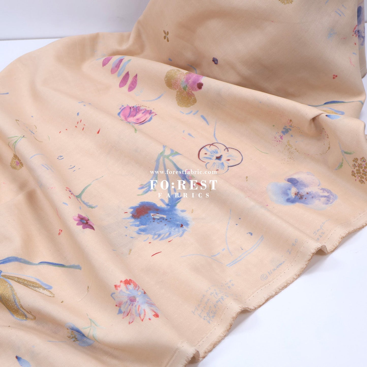 Organic double gauze - hana no toki niwa 有機二重紗 - FO:REST Fabric 布恩堂Liberty fabrictana lawnjapanese fabricykk zipper