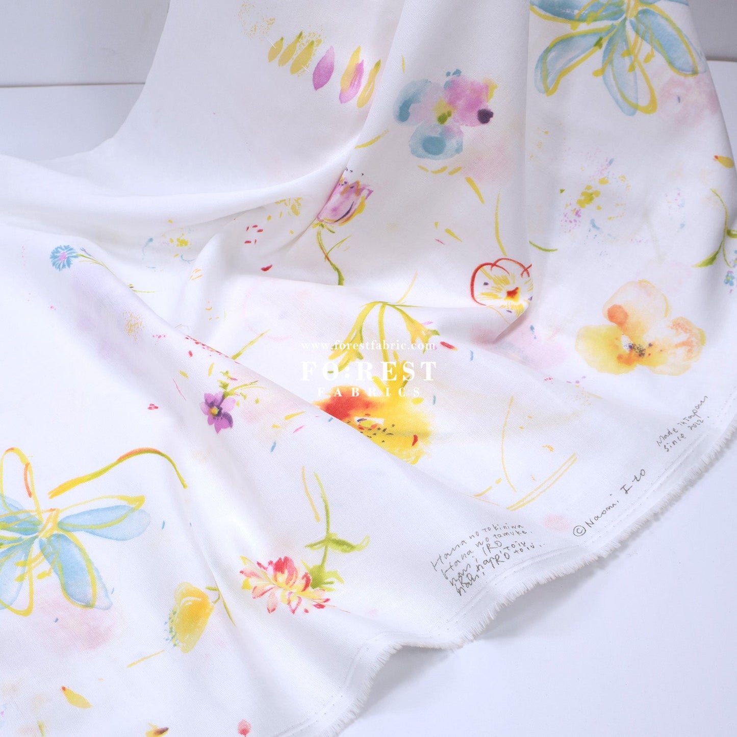 Organic double gauze - hana no toki niwa 有機二重紗 - FO:REST Fabric 布恩堂Liberty fabrictana lawnjapanese fabricykk zipper