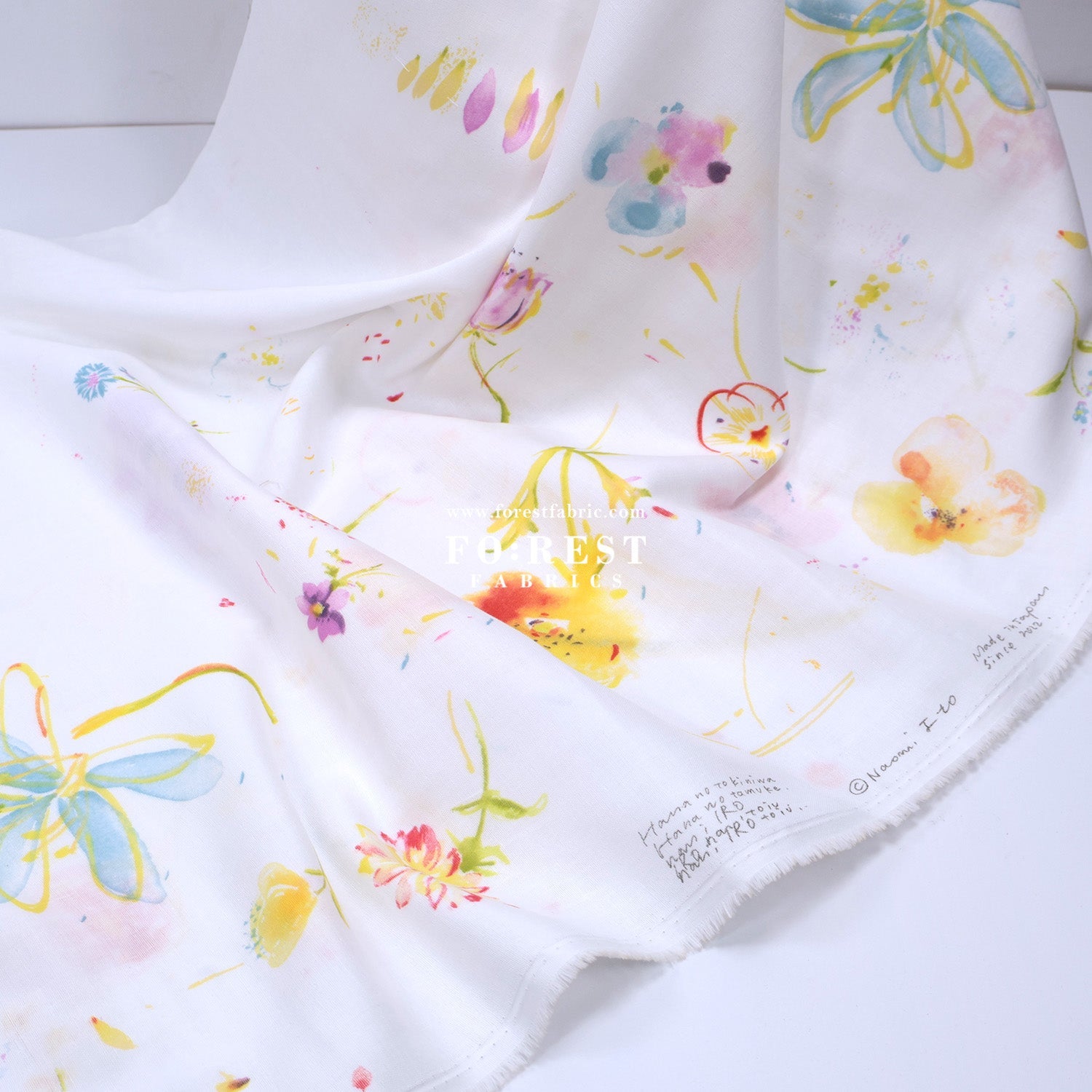 Organic double gauze - hana no toki niwa 有機二重紗 - FO:REST Fabric 布恩堂Liberty fabrictana lawnjapanese fabricykk zipper