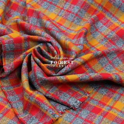 Organic Flannel - Crimson Tartan 法籣絨 - FO:REST Fabric 布恩堂Liberty fabrictana lawnjapanese fabricykk zipper