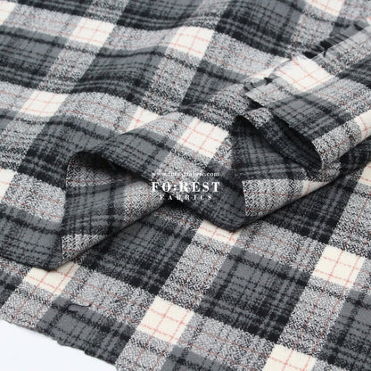 Organic Flannel - Gray Tartan 法籣絨 - FO:REST Fabric 布恩堂Liberty fabrictana lawnjapanese fabricykk zipper