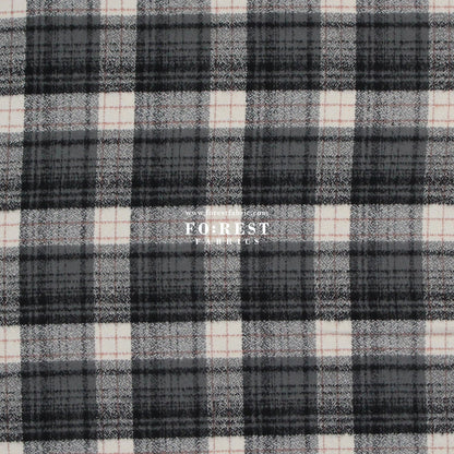 Organic Flannel - Gray Tartan 法籣絨 - FO:REST Fabric 布恩堂Liberty fabrictana lawnjapanese fabricykk zipper