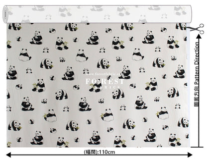 oxford - Bamboo Leaf Panda fabric - FO:REST Fabric 布恩堂Liberty fabrictana lawnjapanese fabricykk zipper